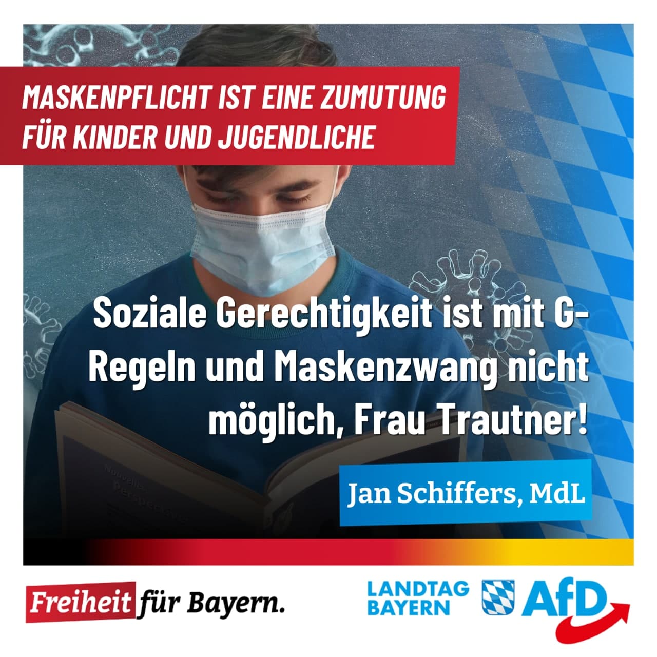 maskenpflicht kinder afd