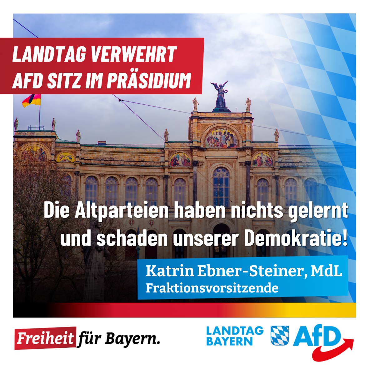 Katrin EbnerSteiner Landtag verweigert AfD Sitz im Präsidium Die