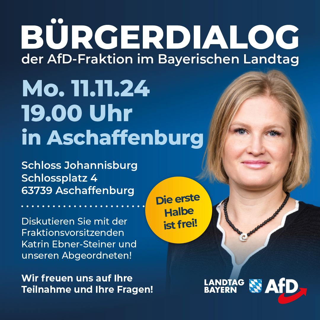 Bürgerdialog in Aschaffenburg am Montag 11.11.24 1 BD 11.11