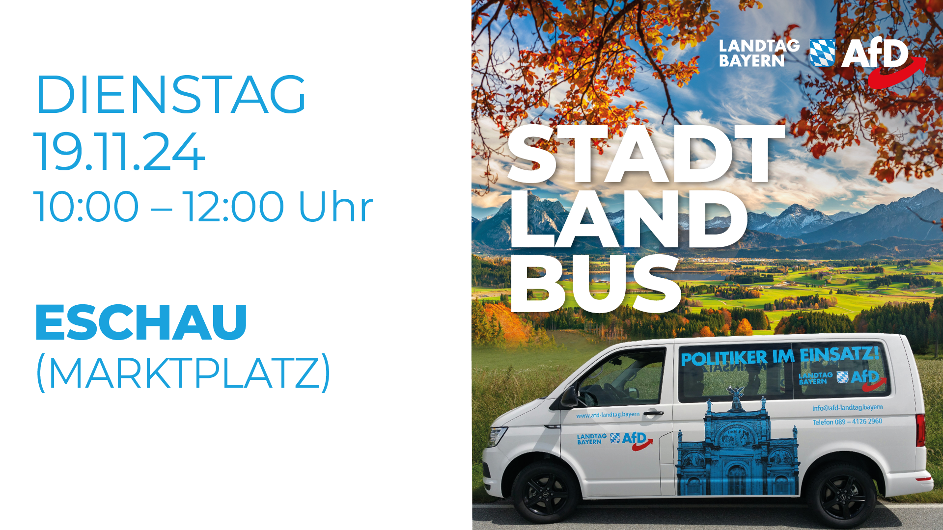 Das AfD-Bürgermobil kommt nach Eschau! 1 KW47 3 Buergermobil Eschau 2