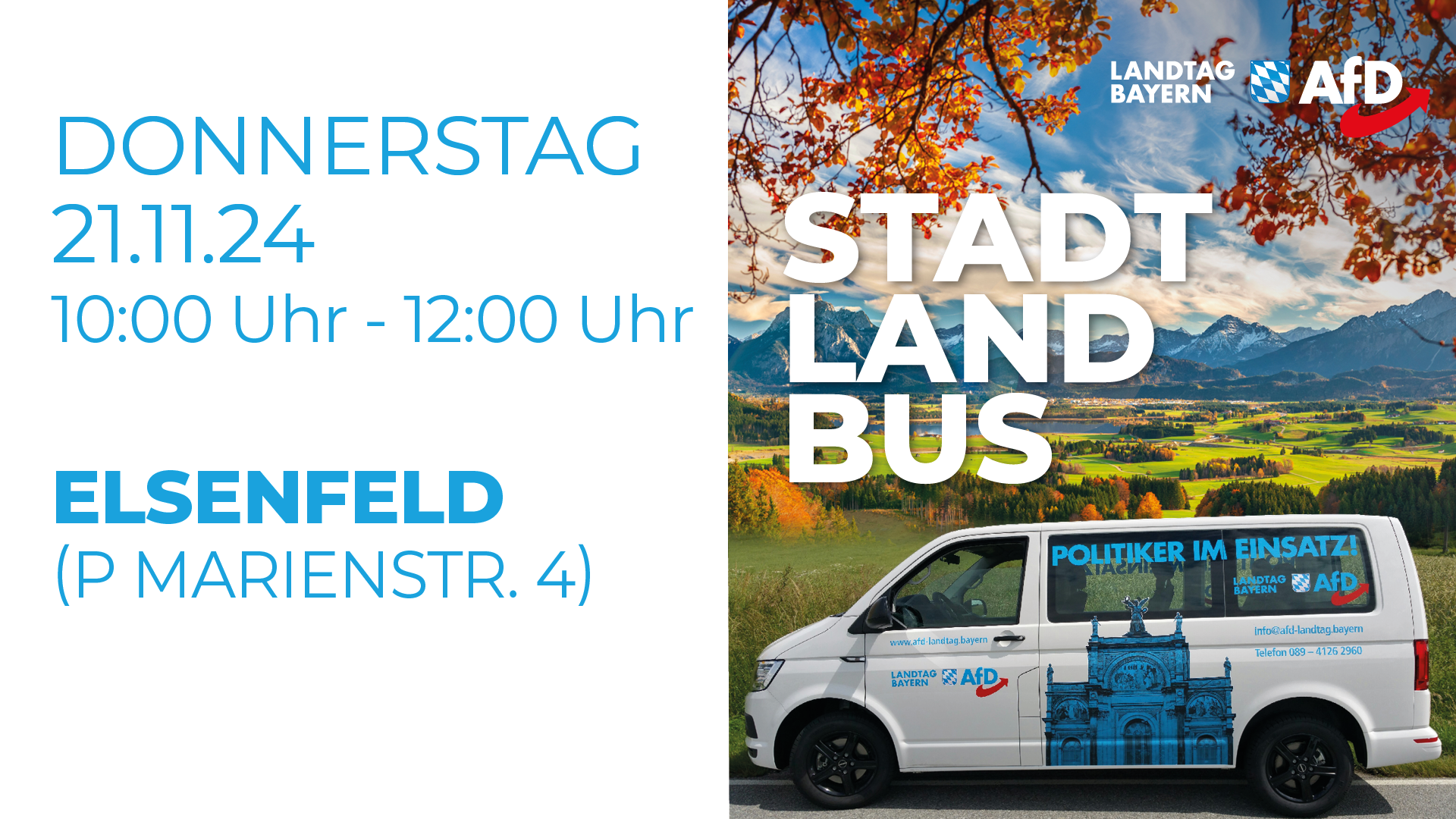 Das AfD-Bürgermobil kommt nach Elsenfeld! 1 KW47 5 Buergermobil Elsenfeld 2