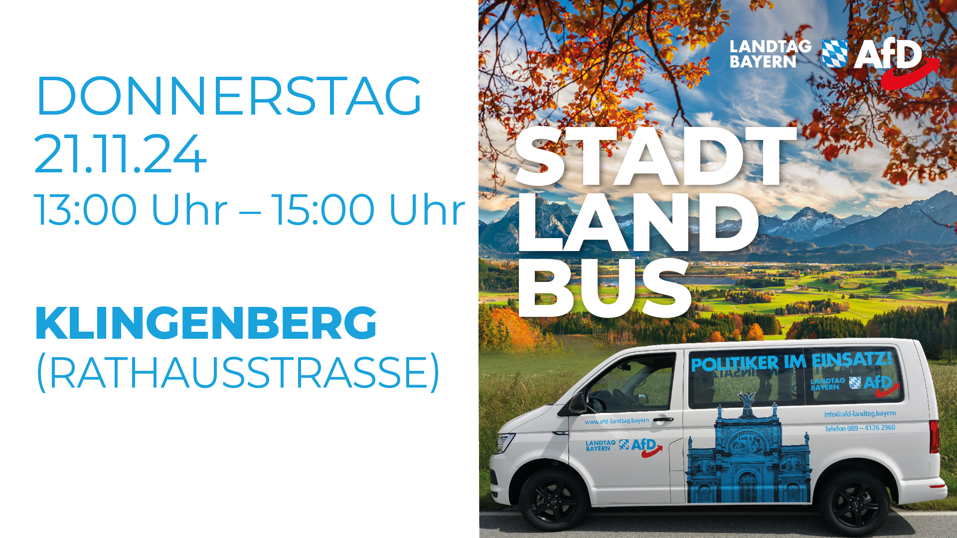 Das AfD-Bürgermobil kommt nach Klingenberg! 1 KW47 6 Buergermobil Klingenberg 2