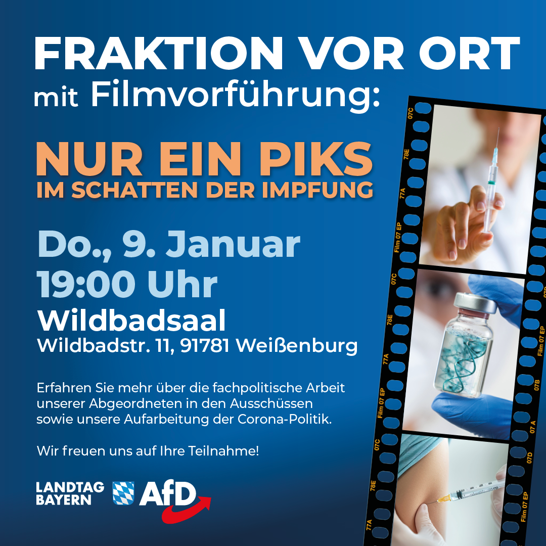 "Fraktion vor Ort" in Weißenburg mit Filmvorführung „Nur ein Piks“ 1 20250109 Weissenburg Nur ein Piks