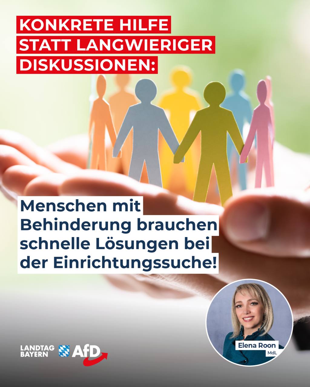 Menschen mit Behinderung brauchen schnelle Loesungen