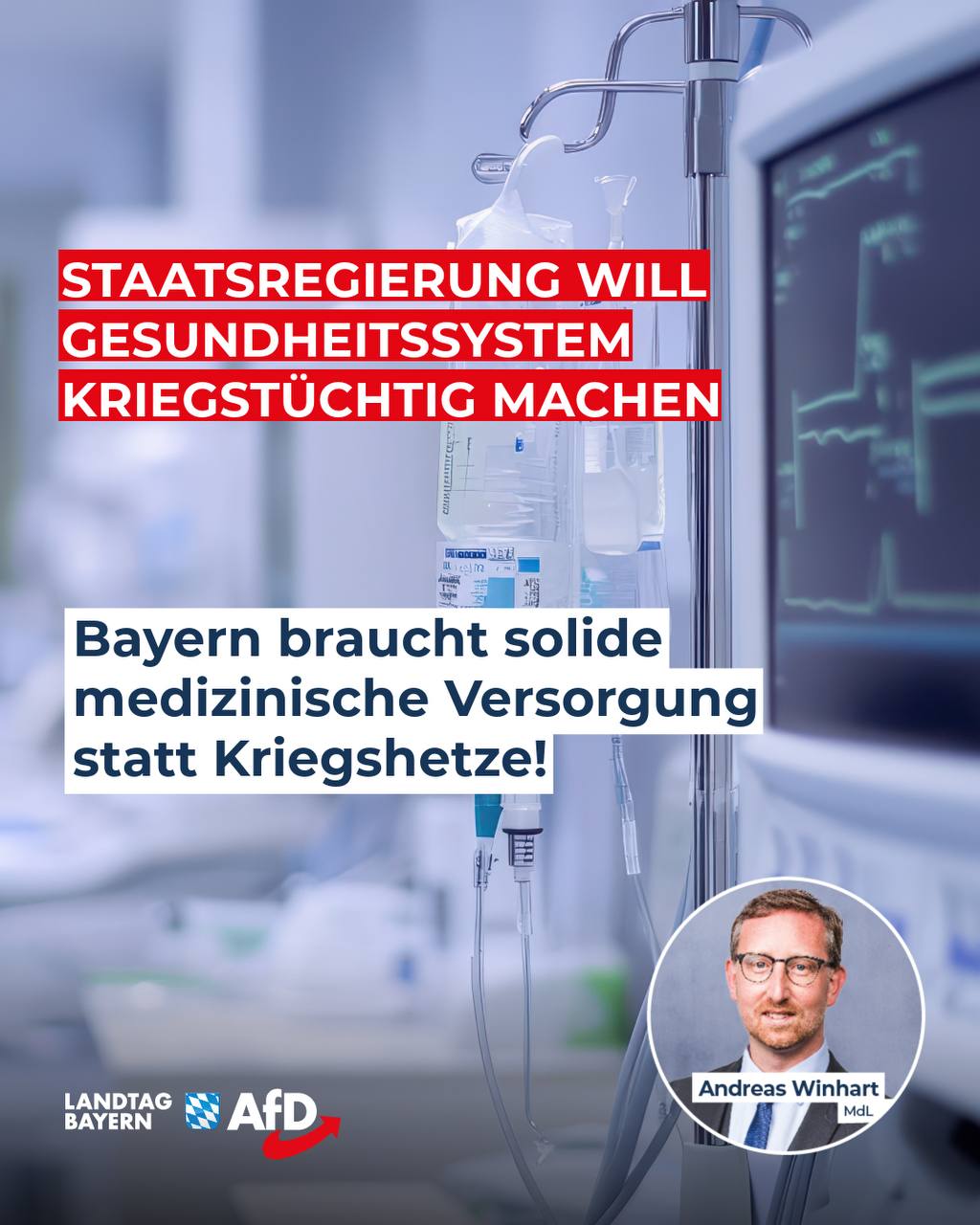 Staatsregierung will Gesundheitssystem kriegstuechtig machen