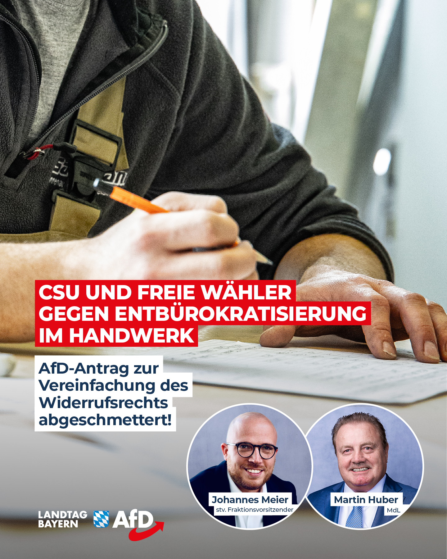 CSU gegen Entbuerokratisierung im Handwerk
