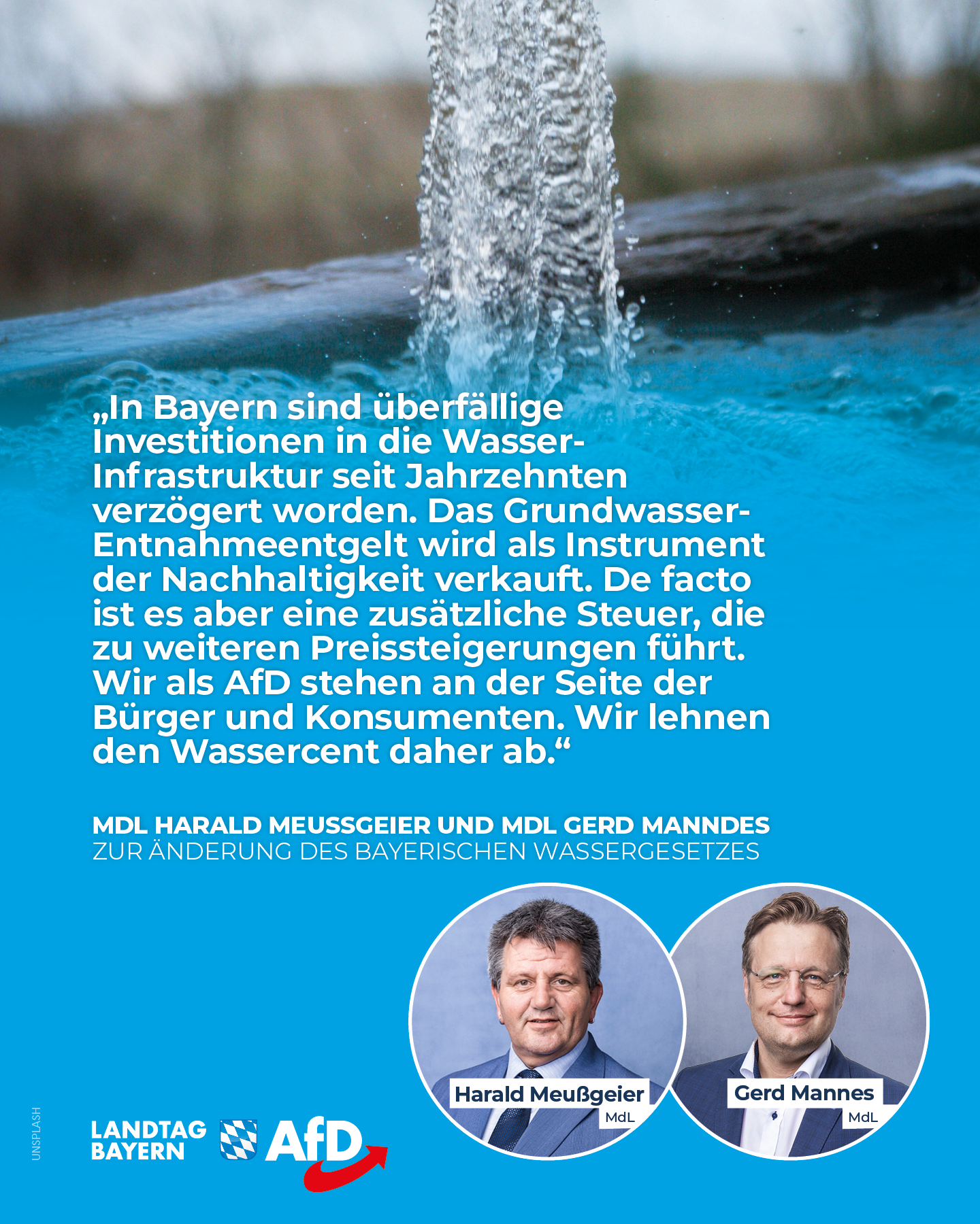 AfD Fraktion im Bayerischen Landtag 12 Bayern Einfuehrung WasserCent