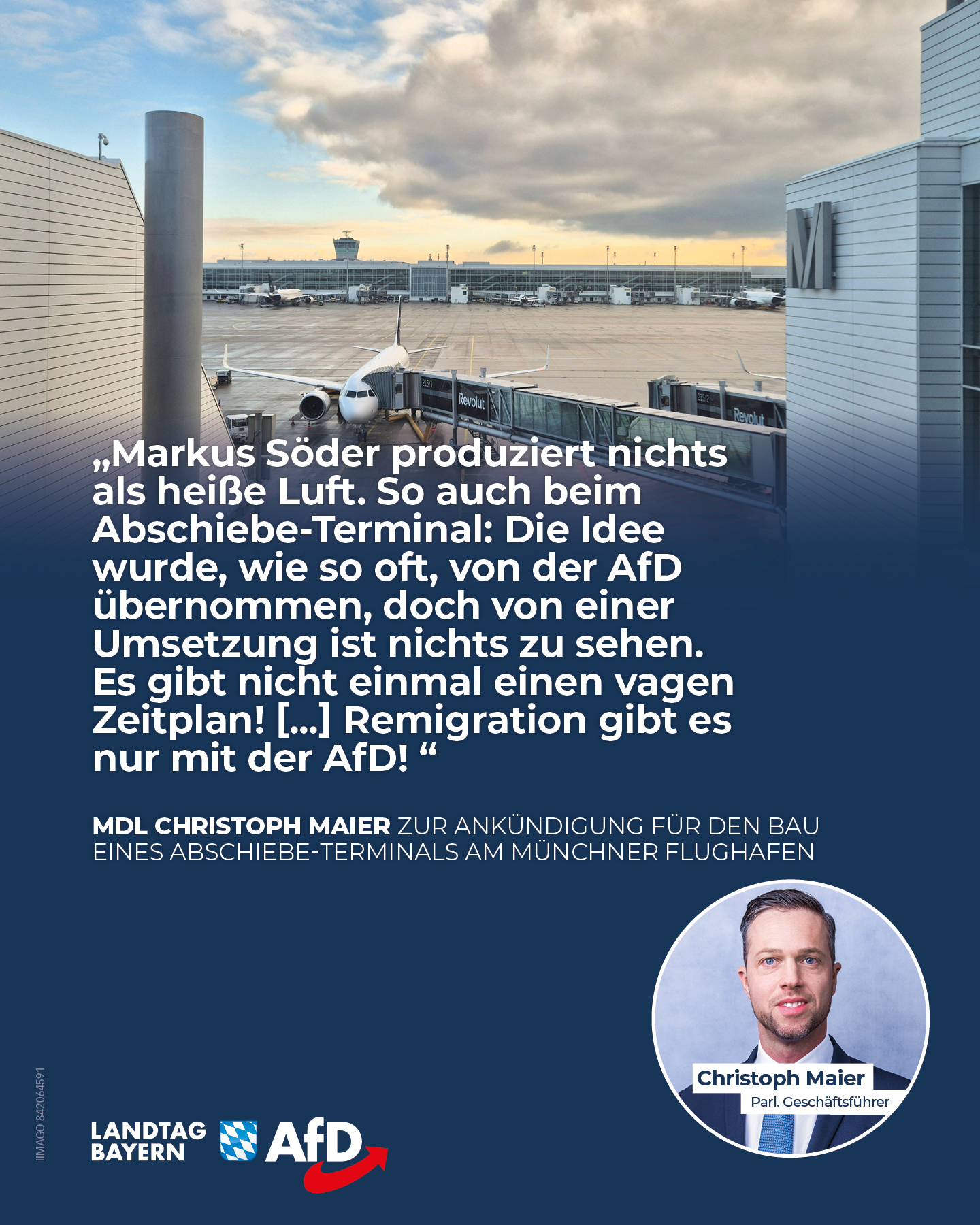 AfD Fraktion im Bayerischen Landtag 12 Soeder MUC AbschiebeTerminal