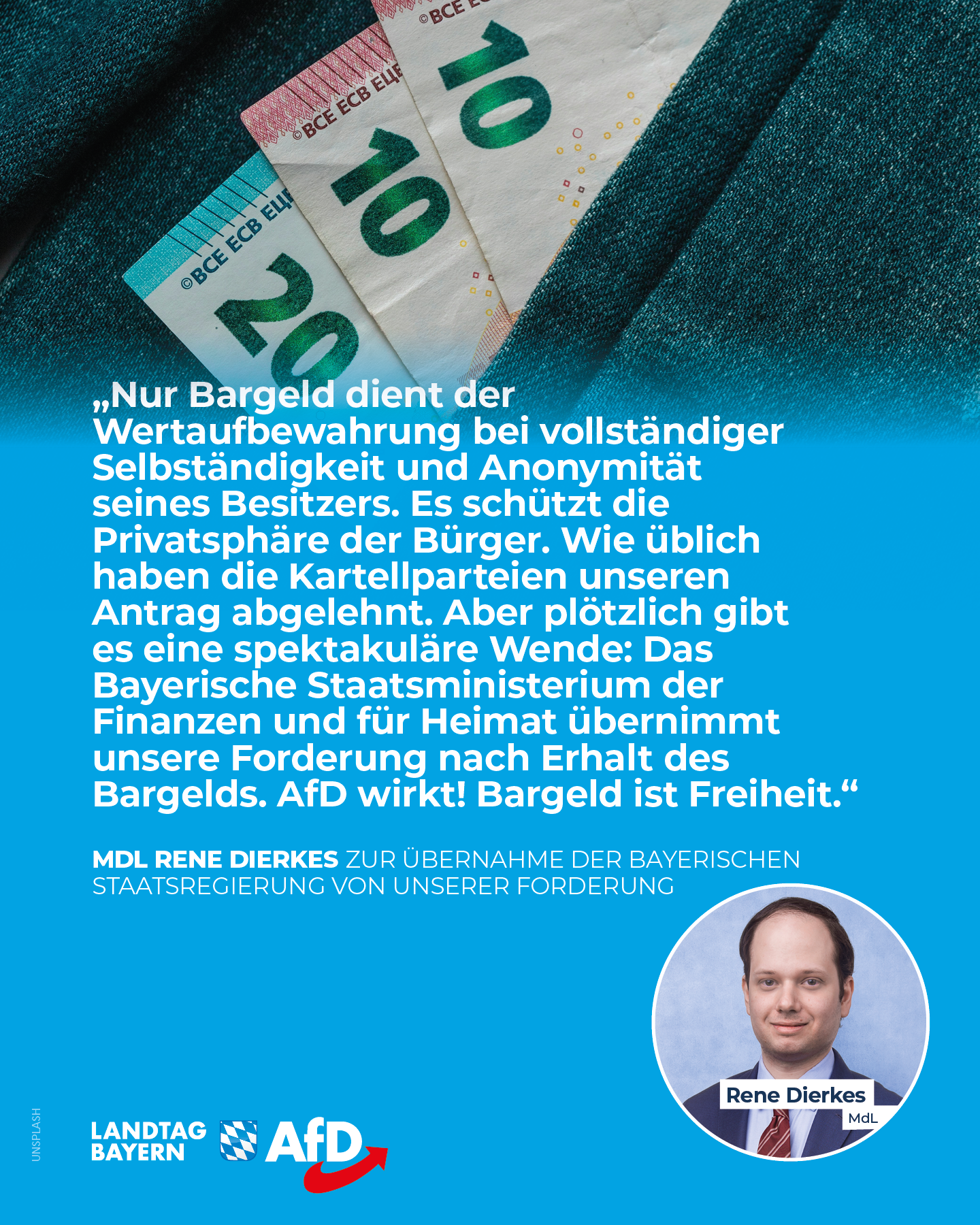 AfD Fraktion im Bayerischen Landtag 12 Bargeld ist Freiheit