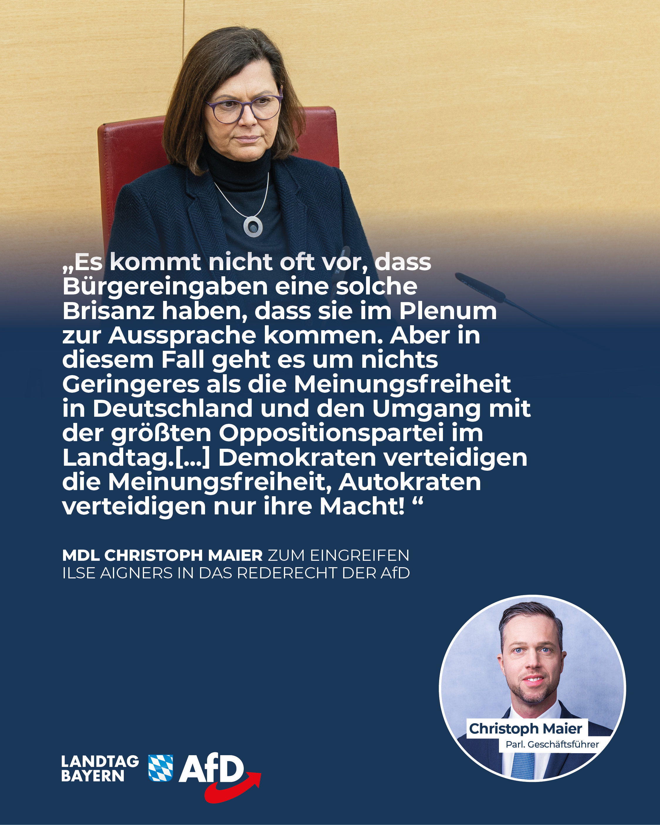 AfD Fraktion im Bayerischen Landtag 16 Bayerischer Landtag Rederecht