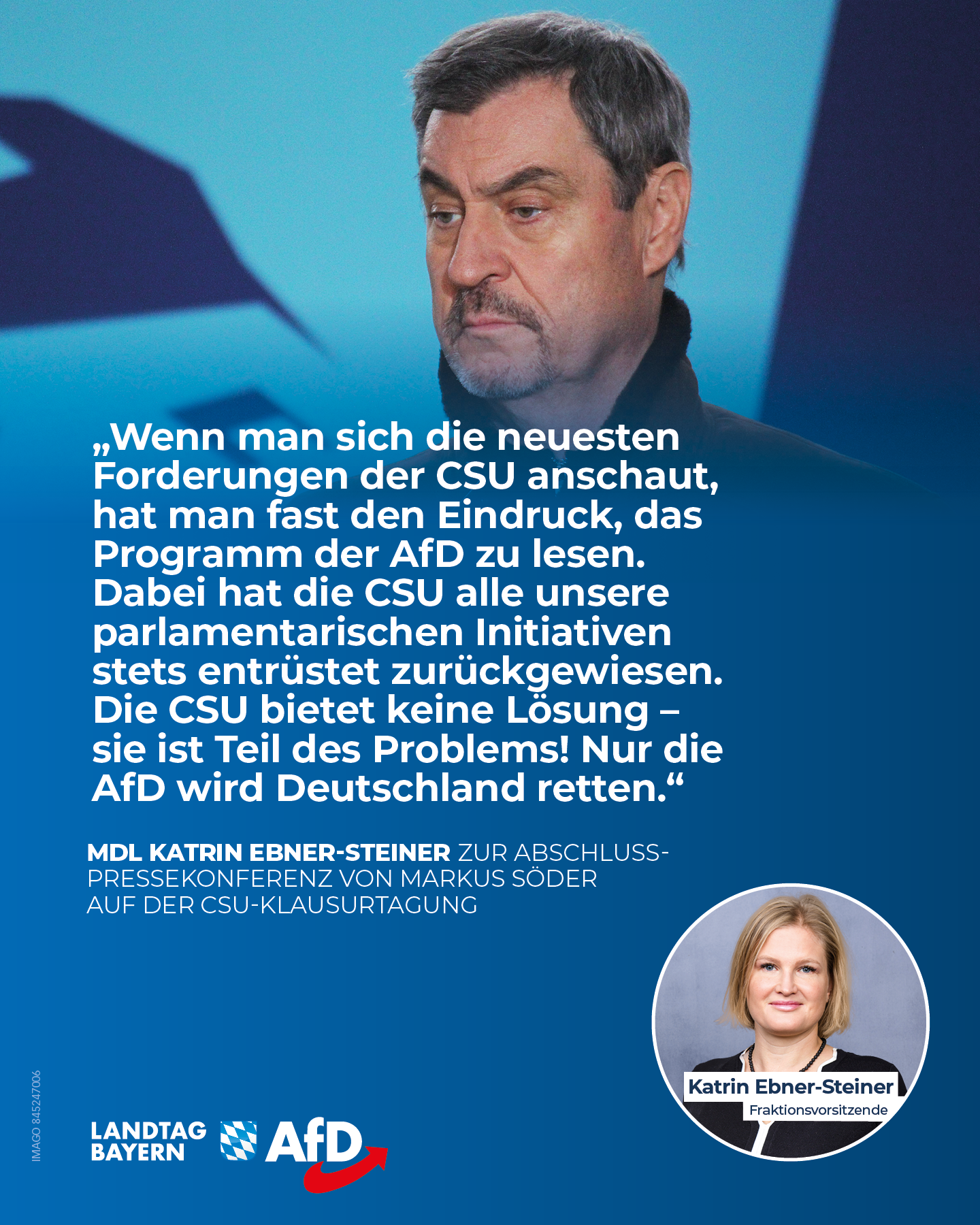 CSU Tagung Klausur AfD