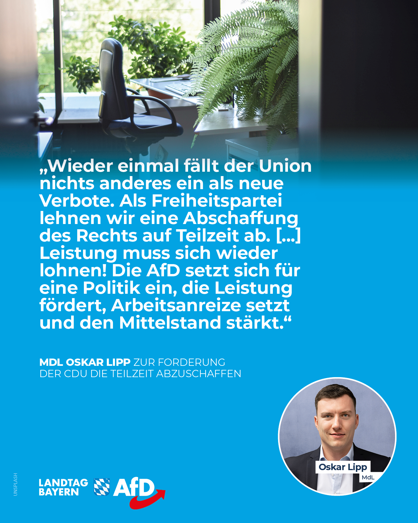 AfD Fraktion im Bayerischen Landtag 12 Leistung muss sich lohnen Teilzeit