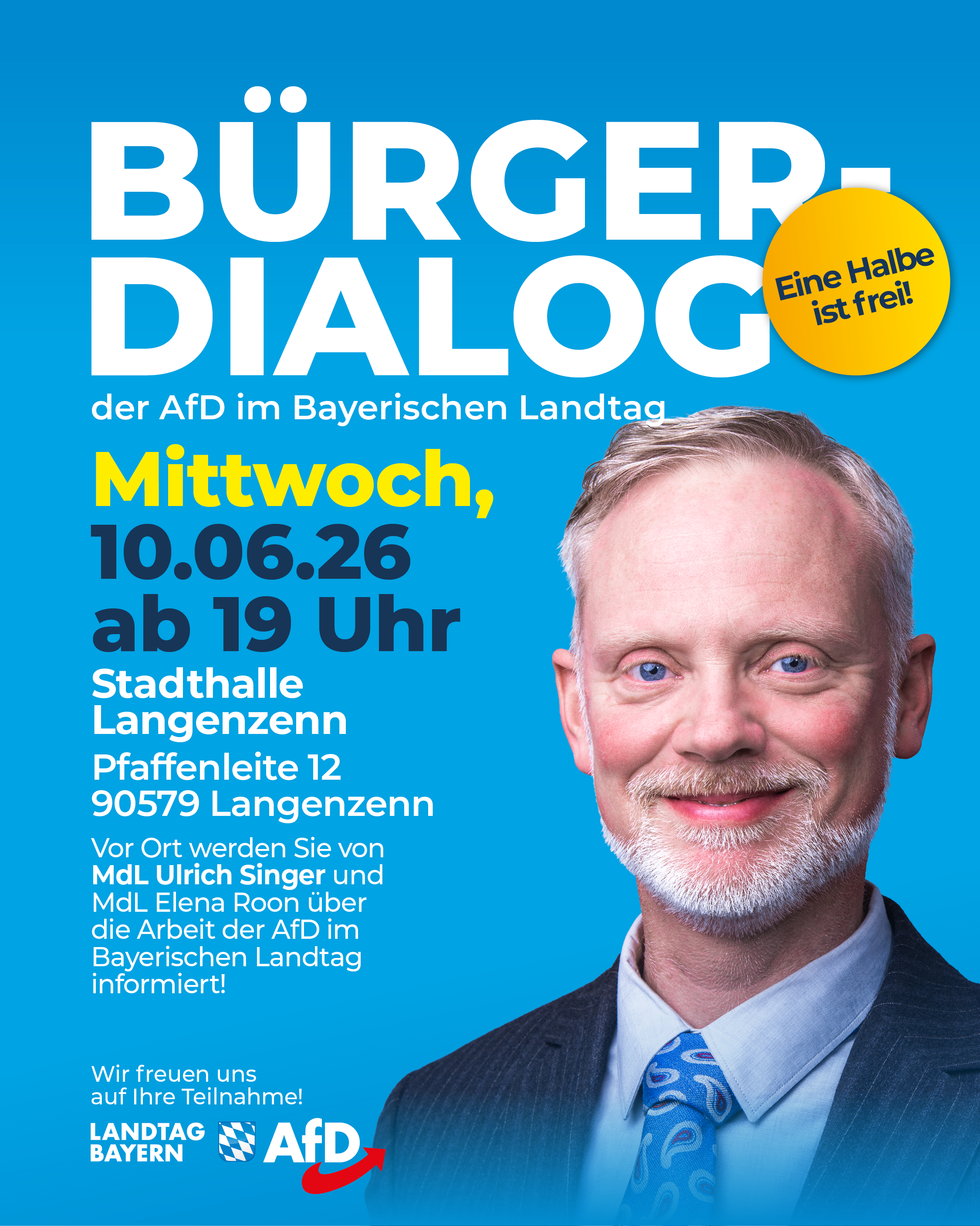 Bürgerdialog in Langenzenn am Mittwoch, den 10.06.26 1 26 06 10 Kachel Mi