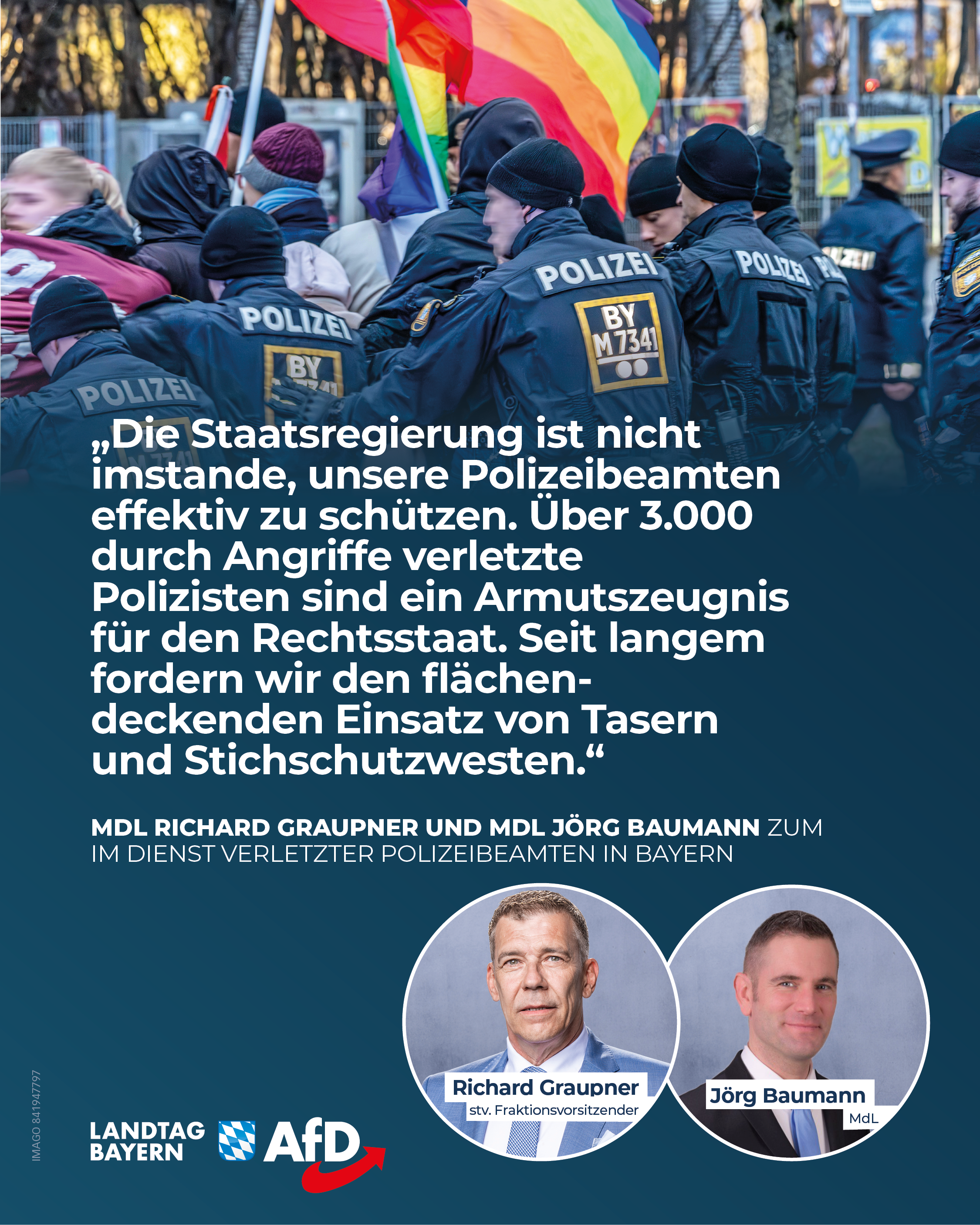 AfD Fraktion im Bayerischen Landtag 12 Angriffe Polizei Bayern