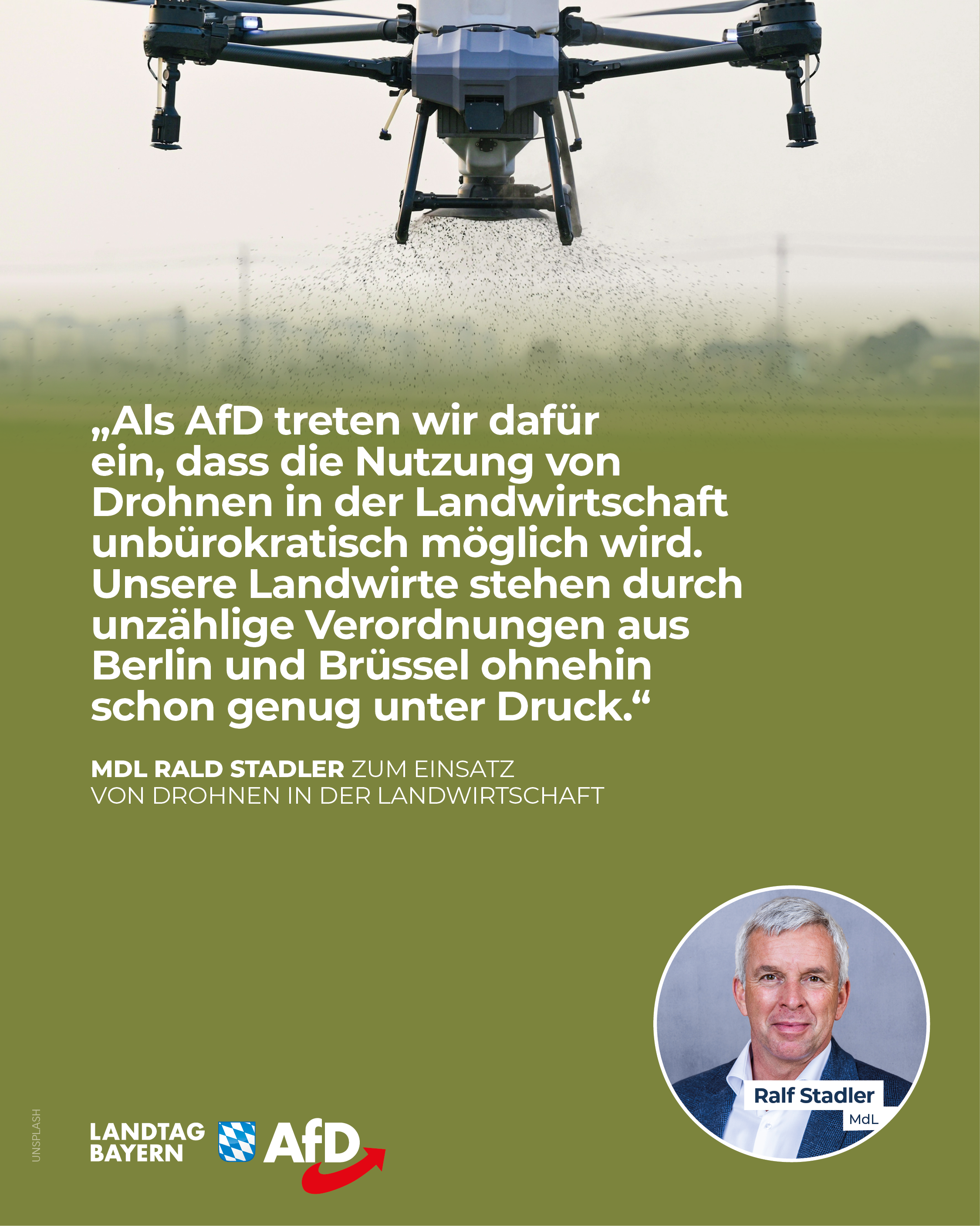 Drohnen Landwirtschaft Bayern