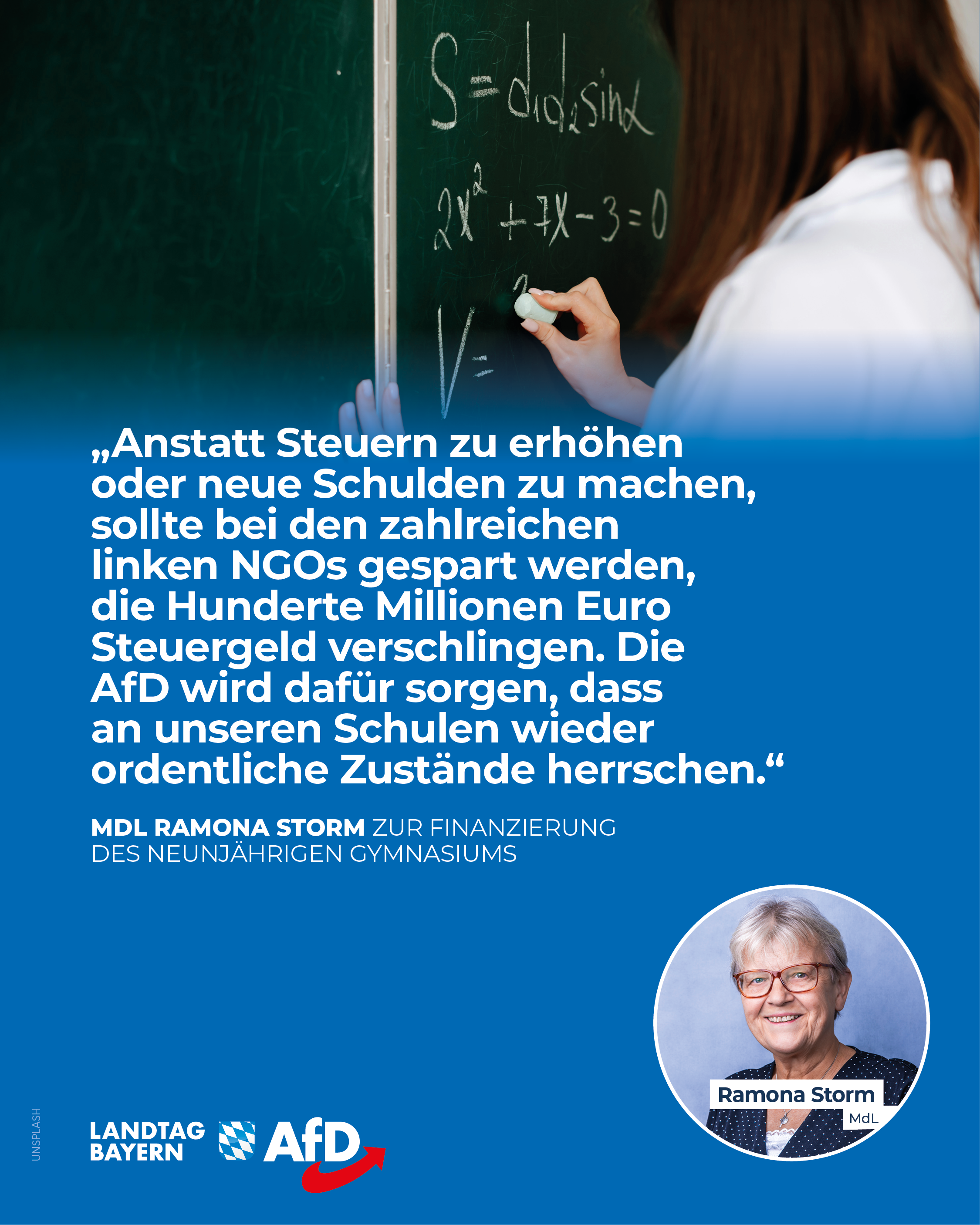 AfD Fraktion im Bayerischen Landtag 13 Gymnasium fehlt Geld