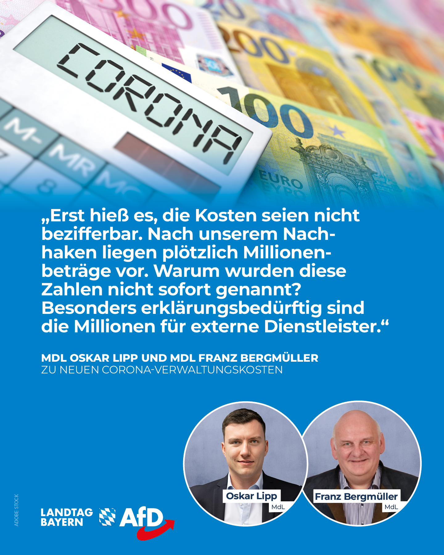 AfD Fraktion im Bayerischen Landtag 14 26 08 Social Media Coronakosten