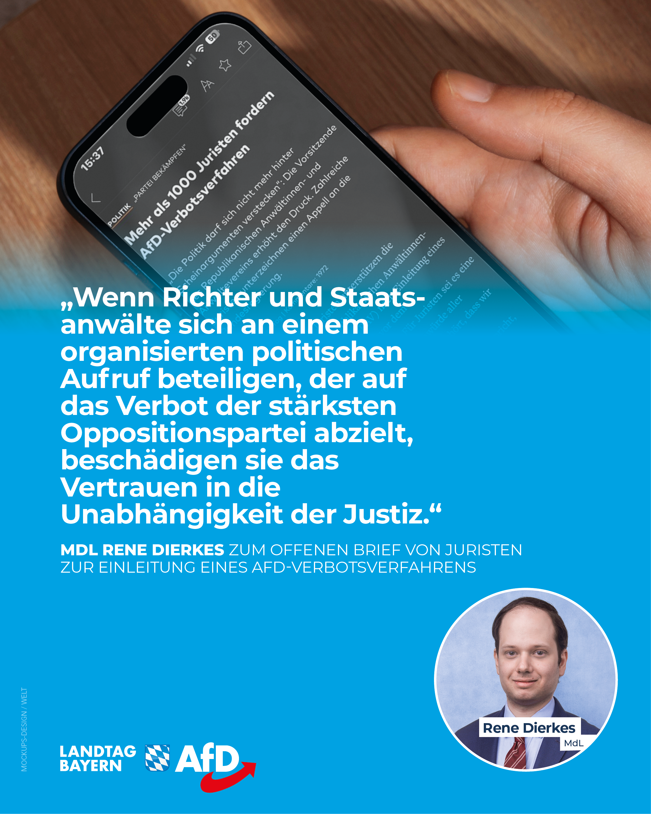 AfD Fraktion im Bayerischen Landtag 15 AfD Verbot 1000 Juristen