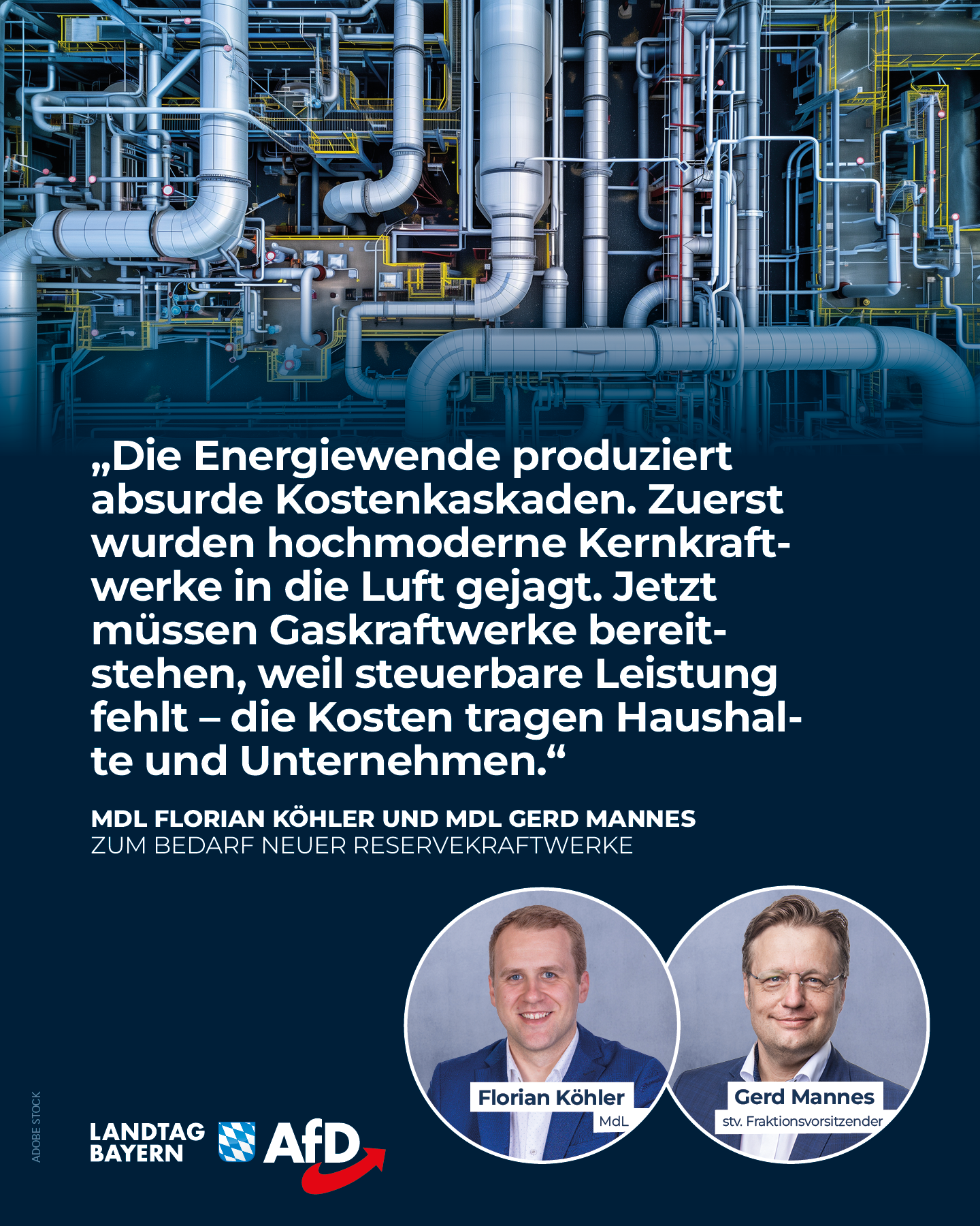 AfD Fraktion im Bayerischen Landtag 12 Energiewende Reservekraftwerke