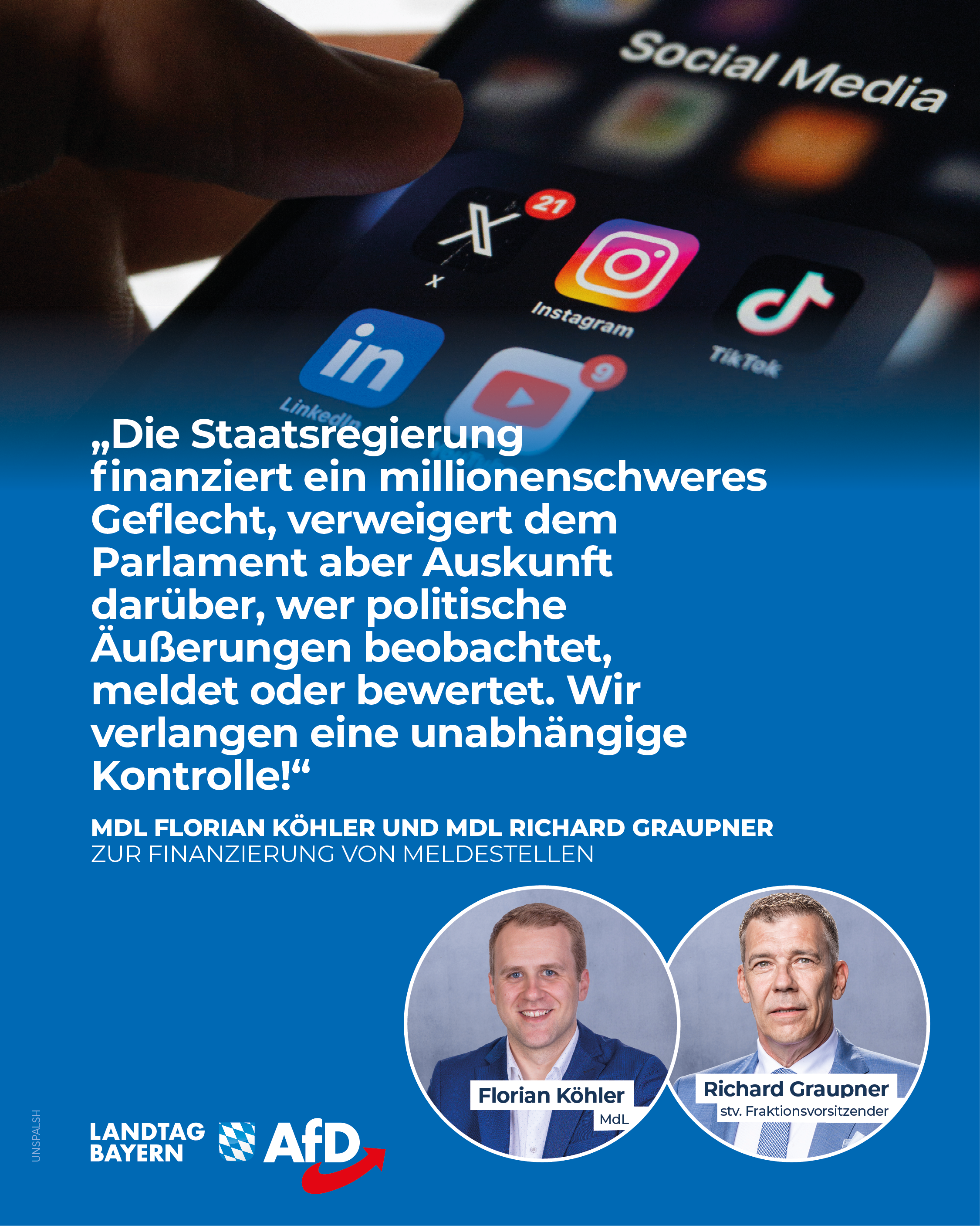 AfD Fraktion im Bayerischen Landtag 13 Meldestellen Transparenz