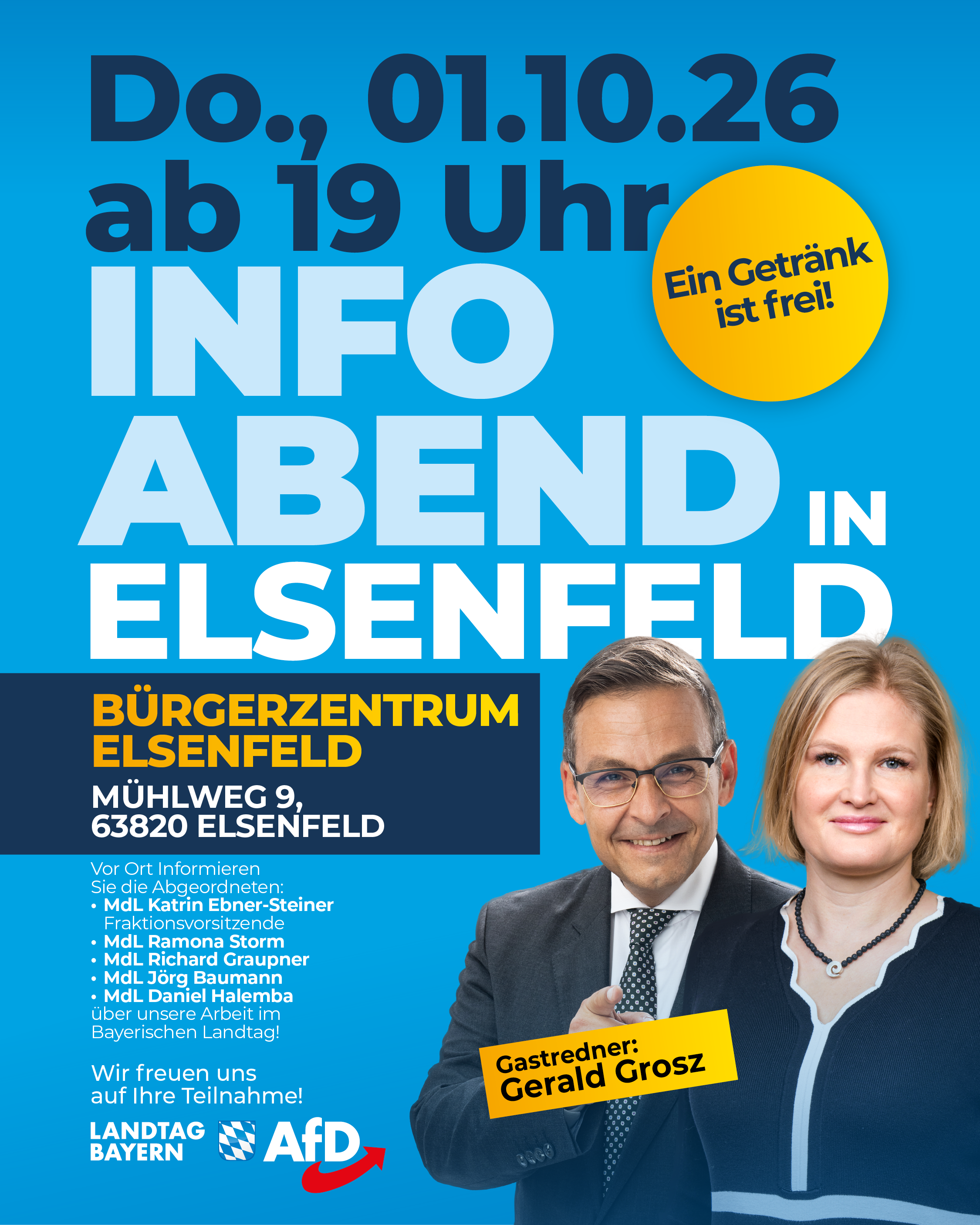 Infoabend in Elsenfeld am Donnerstag, den 01.10.26 1 26 10 01 Kachel DO 2