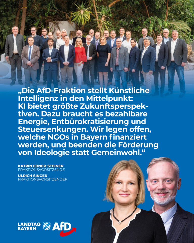 Katrin Ebner-Steiner / Ulrich Singer: Abschiebecent statt Asylgeschäft – AfD-Fraktion legt auf Herbstklausur neue Positionspapiere für Bayern vor