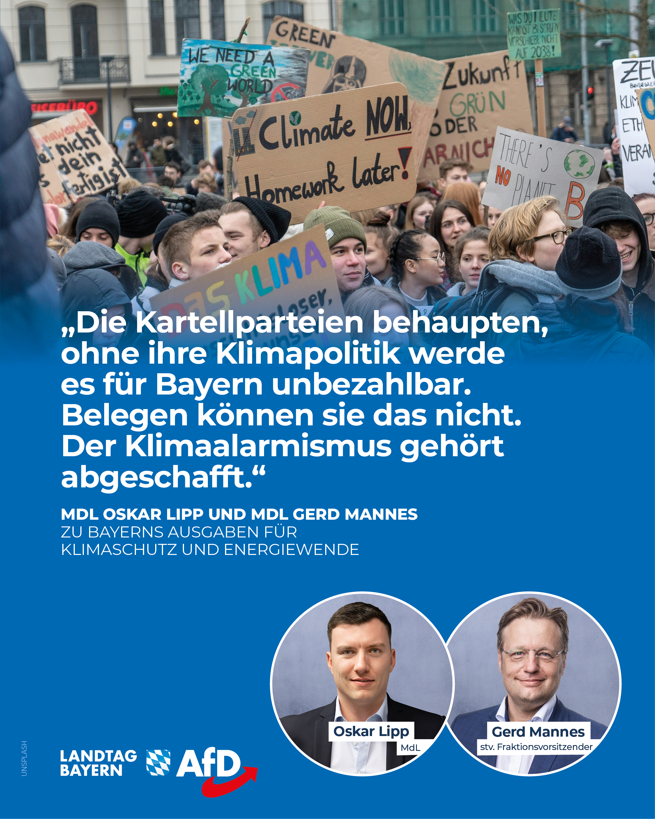 AfD Fraktion im Bayerischen Landtag 12 Klimamilliarden Klima